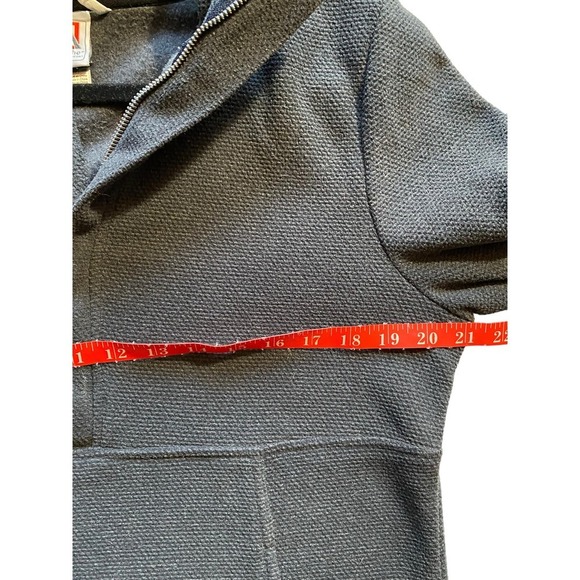 Avalanche Pullover Sz M – Zip Neck, Front Pockets, Dark Gray/Black Hiking Top - Picture 6 of 7